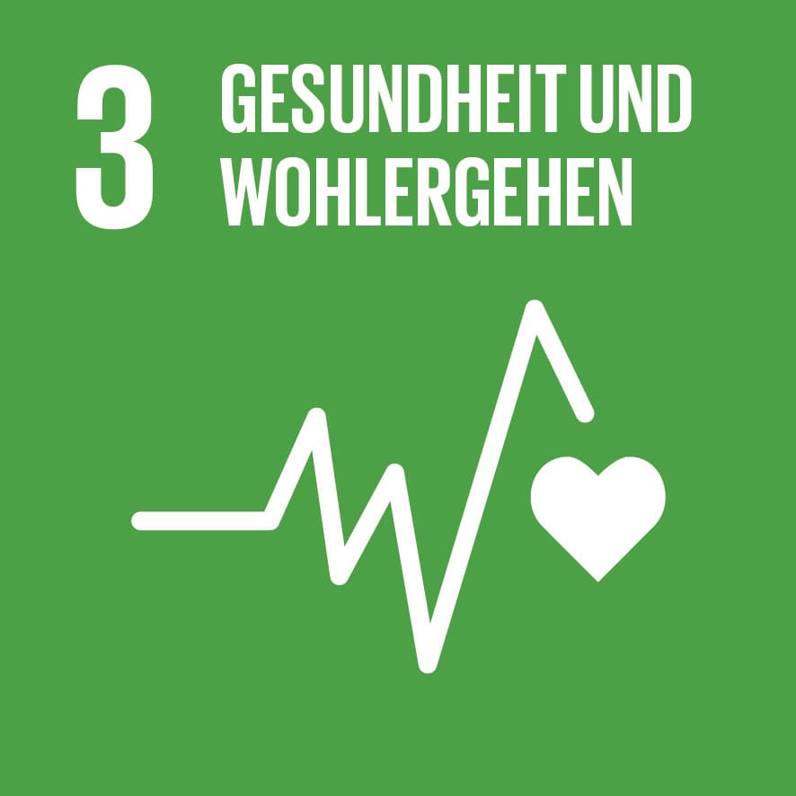 Dieses Bild zeigt das sustainable development goal "Gesundheit und Wohlergehen".