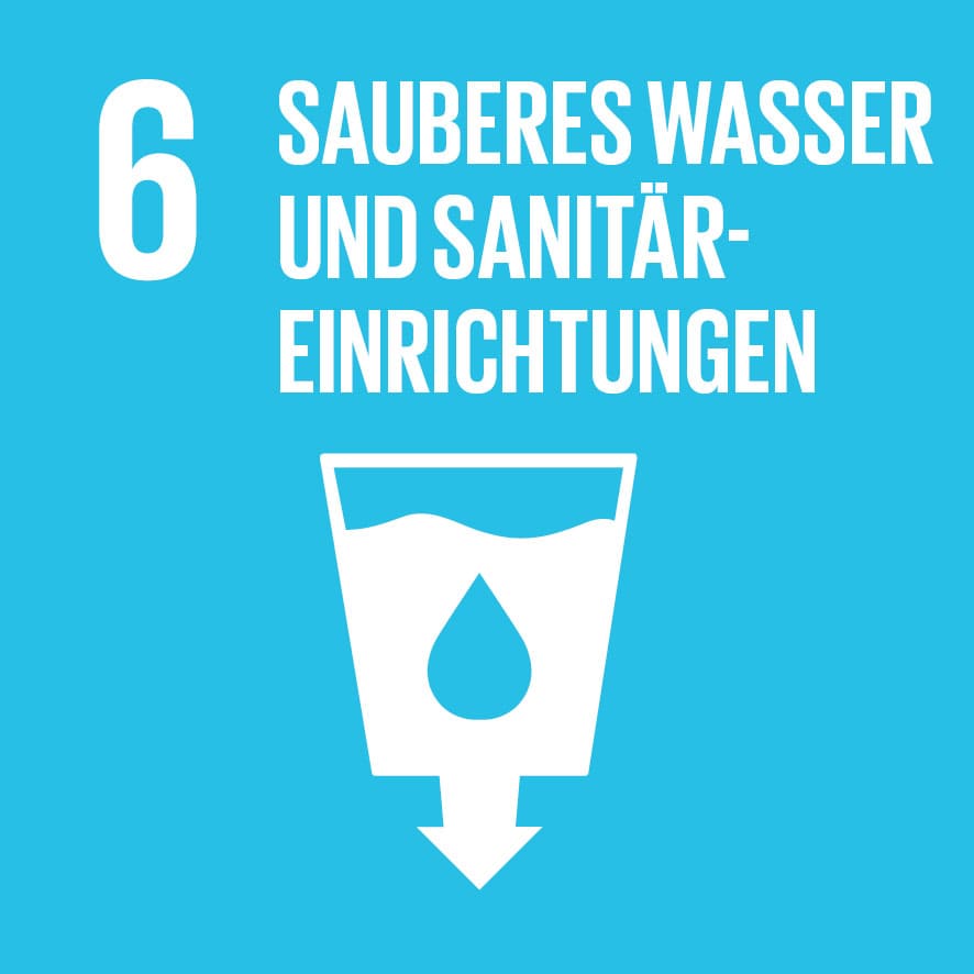 Dieses Bild zeigt das sustainable development goal "Sauberes Wasser und Sanitäreinrichtungen".
