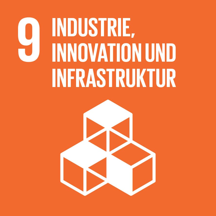 Dieses Bild zeigt das sustainable development goal "Industrie, Innovation und Infrastruktur".